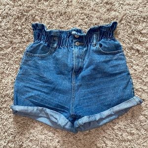 Waistband Jean Shorts
